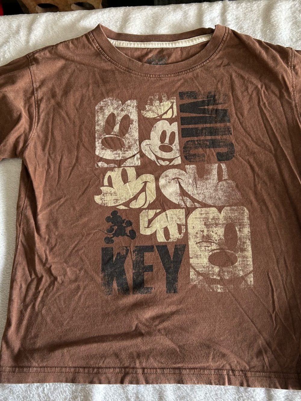 Brown Mickey Mouse Graphic Tee